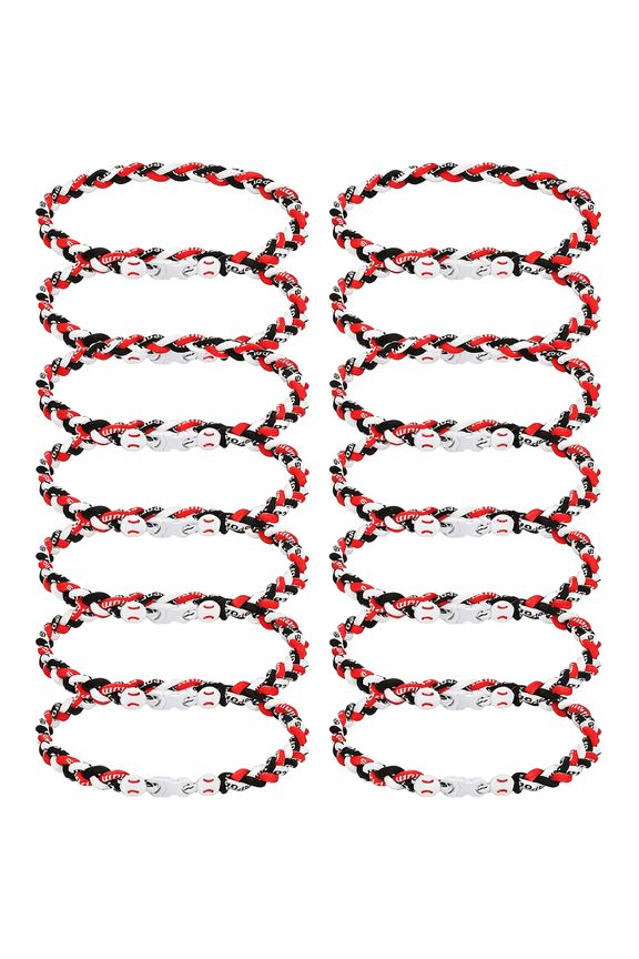 Baseball Necklace 18Inch Baseball Drip Stuff Gifts Sports Three Braid Rope Tornado Titanium Necklaces Baseball Essentials Gear Jewelry Accessories Sports Team Gifts Party Favors Multi-Color