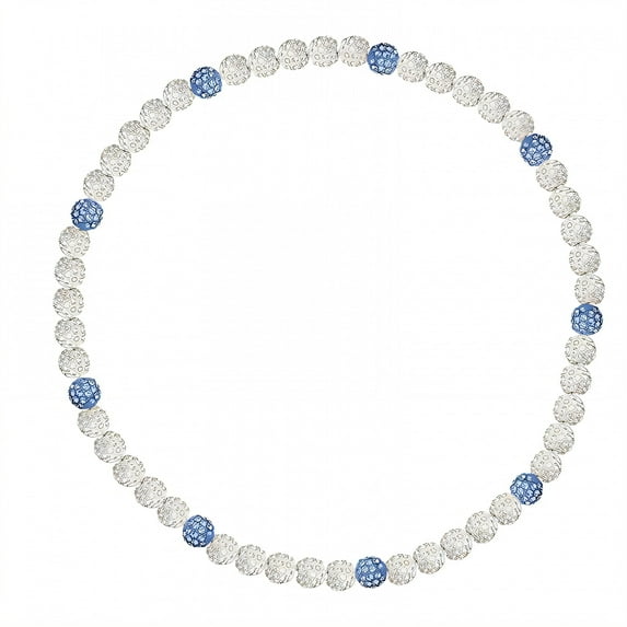 DESIGNICE Baseball Necklace Rhinestone Inlay Custom Necklace White and Blue Color Mens Jewelry Fathers Day Gifts From Son Chain Length 19.69In