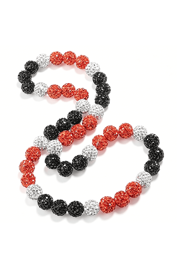 Baseball Necklaces Beads for Men,16/18 in Bling Diamond Rhinestone Chain Baseball Drip Accessories,Ice Collection Necklace Gifts Jewwlry for Men Team Lovers