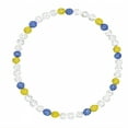 thumbnail image 1 of DESIGNICE Baseball Necklaces for Men Ball-Shaped Rhinestones Baseball Necklace White, Yellow and Blue Color Scheme Necklaces for Men Softball Gifts Chain Length 23.62In, 1 of 6
