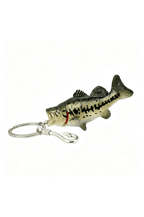 Bass Fishing Keychain Gifts,Bass Fish Key Chain for Men,Cool Fishing Keychain Stuff Funny for Fishing Lovers Fishing Gifts for Men