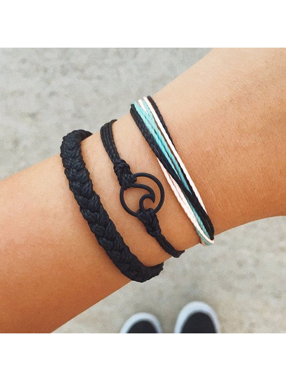 Beach Summer Ankle Bracelet Set for Women Handmade Braided Adjustable String Anklets Waterproof Surfer Bracelet Ankle Bracelets for Women Waterproof