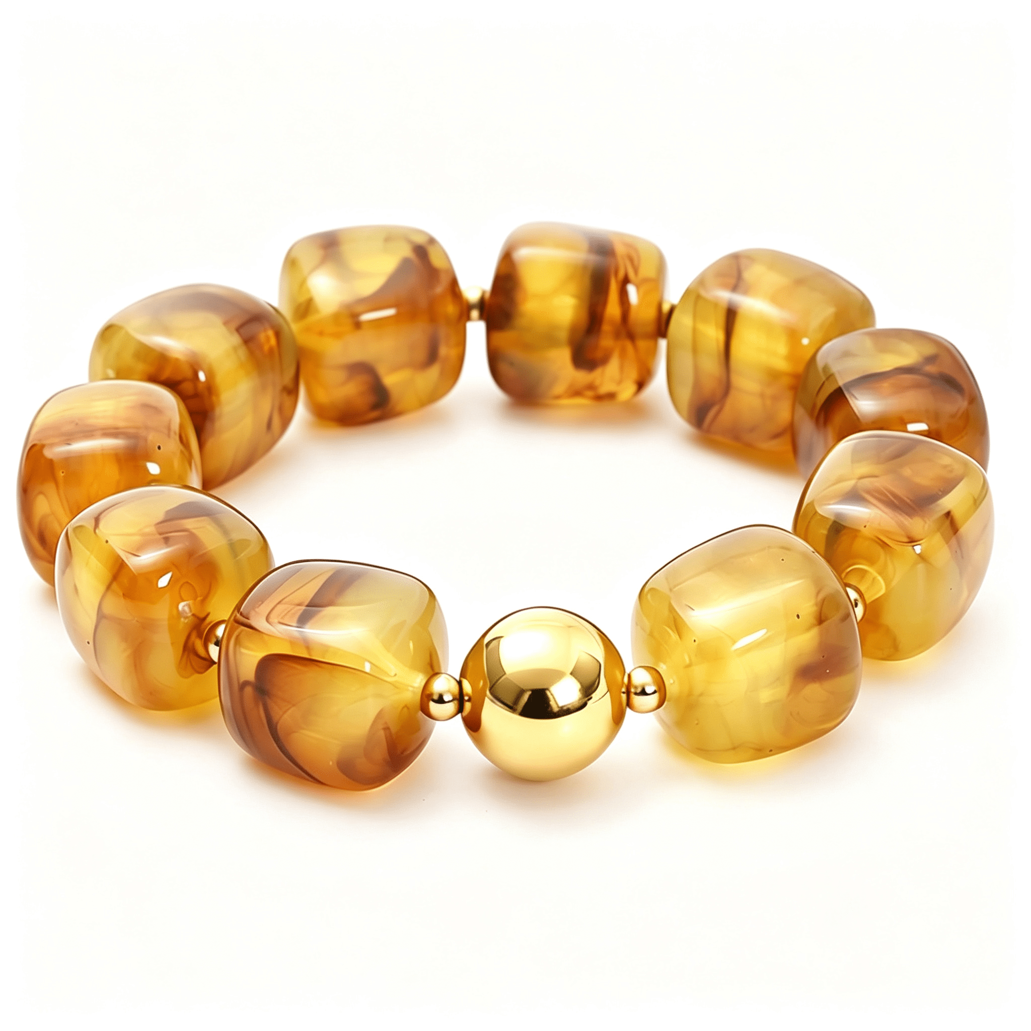 DESIGNICE Beaded Bracelets for Women Chunky Cube Marble Pattern Acrylic ...