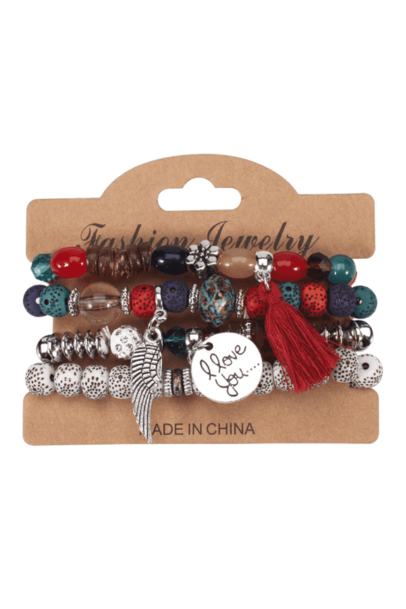 Beaded Bracelets for Women,Lucky Charm Crystal Bracelet, Handmade Weaving Chakra Bracelets,Colorful