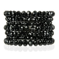 DESIGNICE Beaded Bracelets for Women,Polished Bead Style Bracelets for Men,Versatile Layered Craft Bracelets for Girls,Black