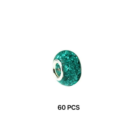 DESIGNICE Beads for Bracelets Making,Colorful Crackle Resin Beads Beads for Crafts,Perfect for DIY Jewelry Crafting Spacer Beads,Green2