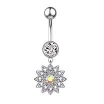 DESIGNICE Belly Button Ring,Alloy Floating Belly Button Rings,5g Belly Button Ring Dangle