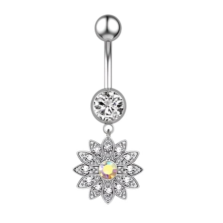 DESIGNICE Belly Button Ring,Alloy Floating Belly Button Rings,5g Belly Button Ring Dangle