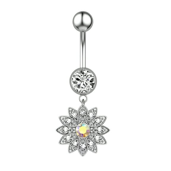 DESIGNICE Belly Button Ring,Alloy Floating Belly Button Rings,5g Belly Button Ring Dangle