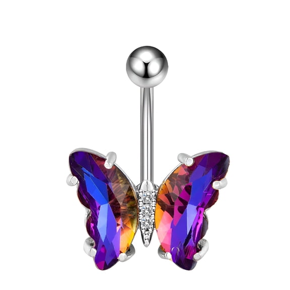 DESIGNICE 2026 New Belly Button Ring,Copper Piercing,4g Dangly Belly Button Piercing