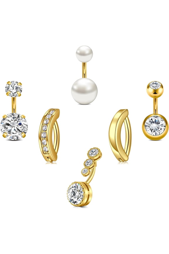 Belly Button Ring Short Bar Belly Ring Short Belly Button Rings Surgical Steel 6mm Belly Rings for Women Small Belly Button Piercing Navel Rings Piercing Jewelry