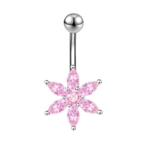 DESIGNICE Belly Button Ring,Stainless Steel Belly Button Ring Surgical Steel,5g Belly Piercing