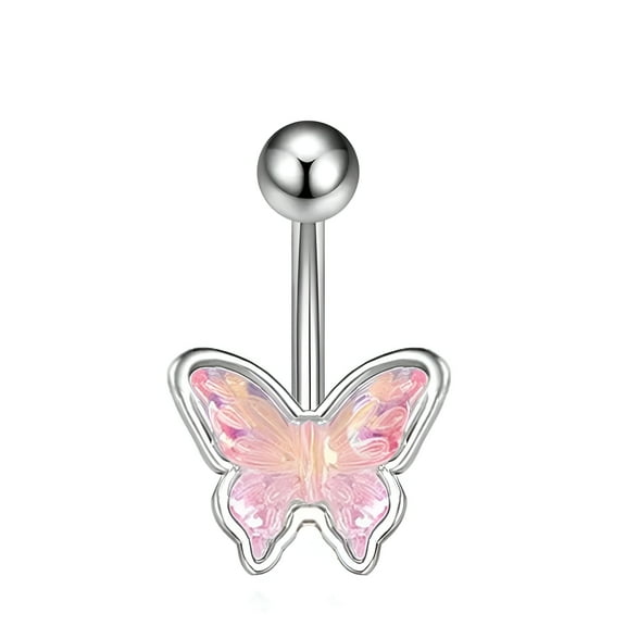 DESIGNICE Belly Button Ring,Stainless Steel Belly Rings for Women,5g Dangle Belly Button Rings