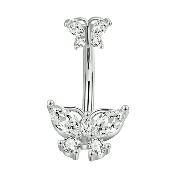 DESIGNICE Belly Button Ring,Stainless Steel Piercing Jewelry,5g Body Jewelry for Women