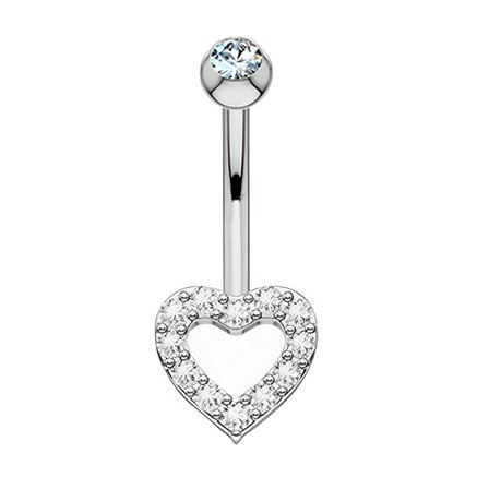 DESIGNICE Belly Button Ring,Stainless Steel Piercings,5g Belly Button Rings