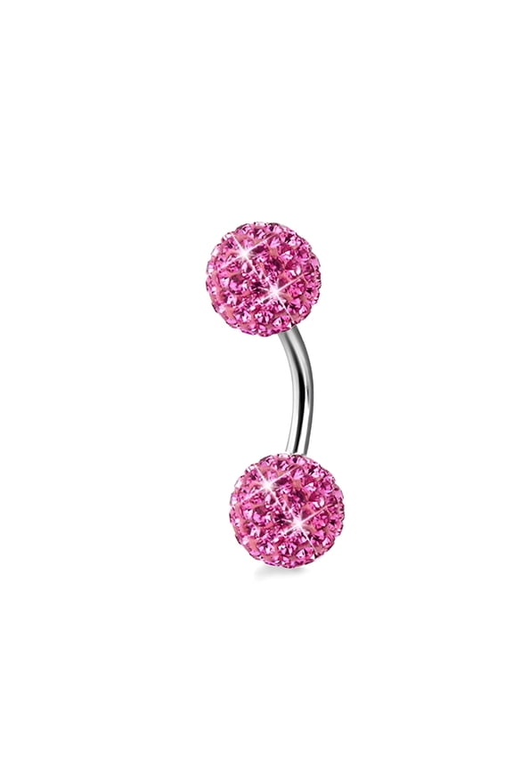 Belly Button Ring,Stylish and Minimalist Belly Rings for Women,Detachable Belly Button Rings,Pink