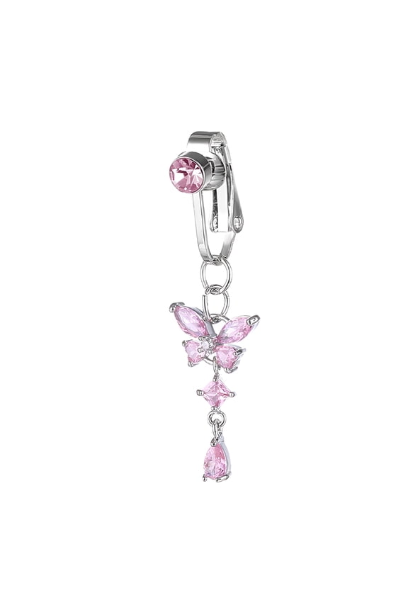Belly Button Rings Clip on Non-Piercing Fake Septum Nose Fake Belly Button Ring