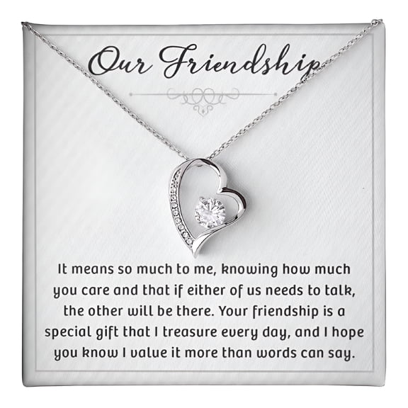 DESIGNICE 2026 New Best Friend Necklaces for Women - Thank You for Being My Bestie Christmas Birthday Gifts with Message Card and Gift Box