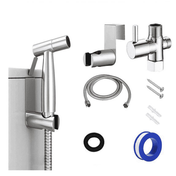 DESIGNICE Bidet Sprayer Stainless Steel Badette to Add for Toilet Bidet Sprayer for Toilet