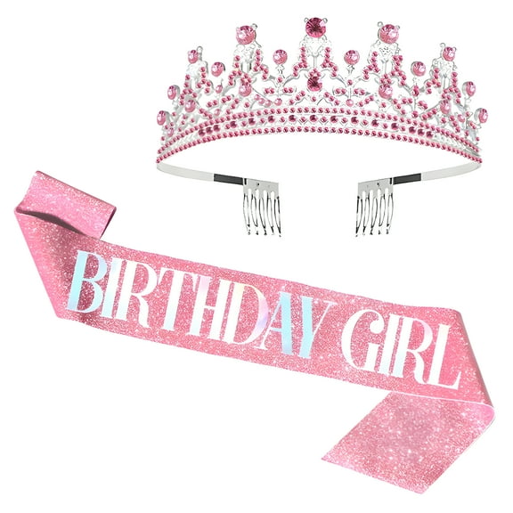 DESIGNICE Tiaras for Women,5.51*2.28" Crown,Rhinestones Flower Crowns