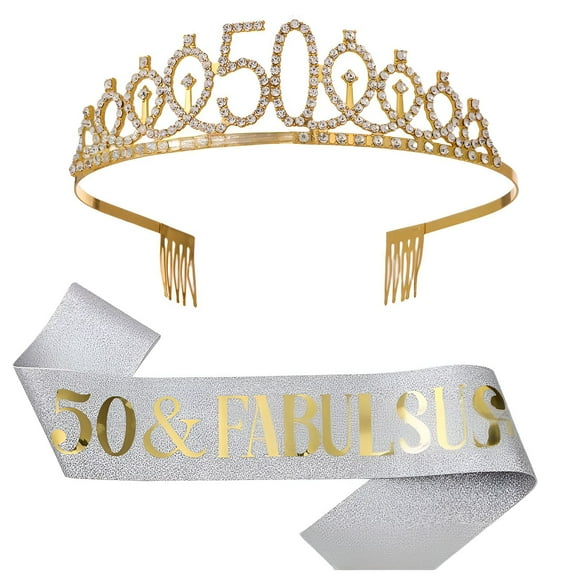 DESIGNICE Birthday Girl Crown,Exquisite Detail Carving Craftsmanship Coronas Para 23 Anos,Exquisite Decoration Effect Princess Crown,Gold3