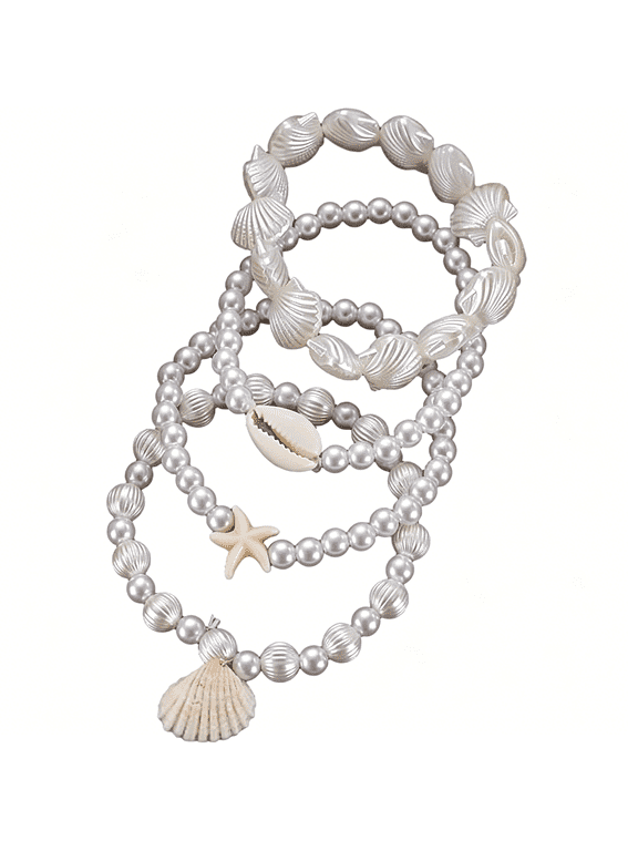 Boho Bead Ankle Bracelets Set Adjustable Shell Ankle Bracelet Surfer Foot Jewelry Accessories