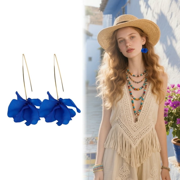 DESIGNICE Boho Earrings,Fishhook Earrings Boho Earrings for Women,Flowers Statement Earrings,Style5
