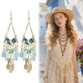 thumbnail image 1 of DESIGNICE Boho Earrings,Fishhook Earrings Cute Earrings,Beaded Water Drop Tassel Earrings for Women,Style4, 1 of 7