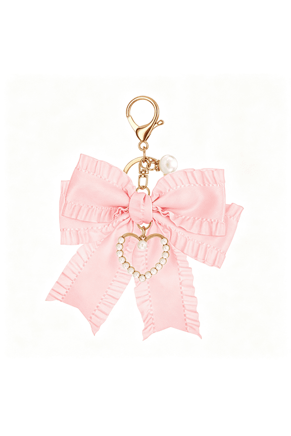 Bow Purse Keychain Charm Bow Keychain Bag Charm Women Purse Cute Handbag Charms Bows Key Chain Pearl Wristlet Keychains Backpack Keychains Charms Accessories Purses Key Chains Car Keys