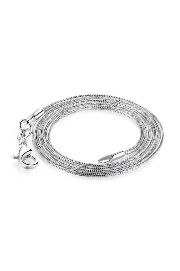 Box Chain Necklace 2mm Snake Bone Chain Silver Jewelry Highlight Beauty Of Clavicle Silver Necklace for Women 24inch