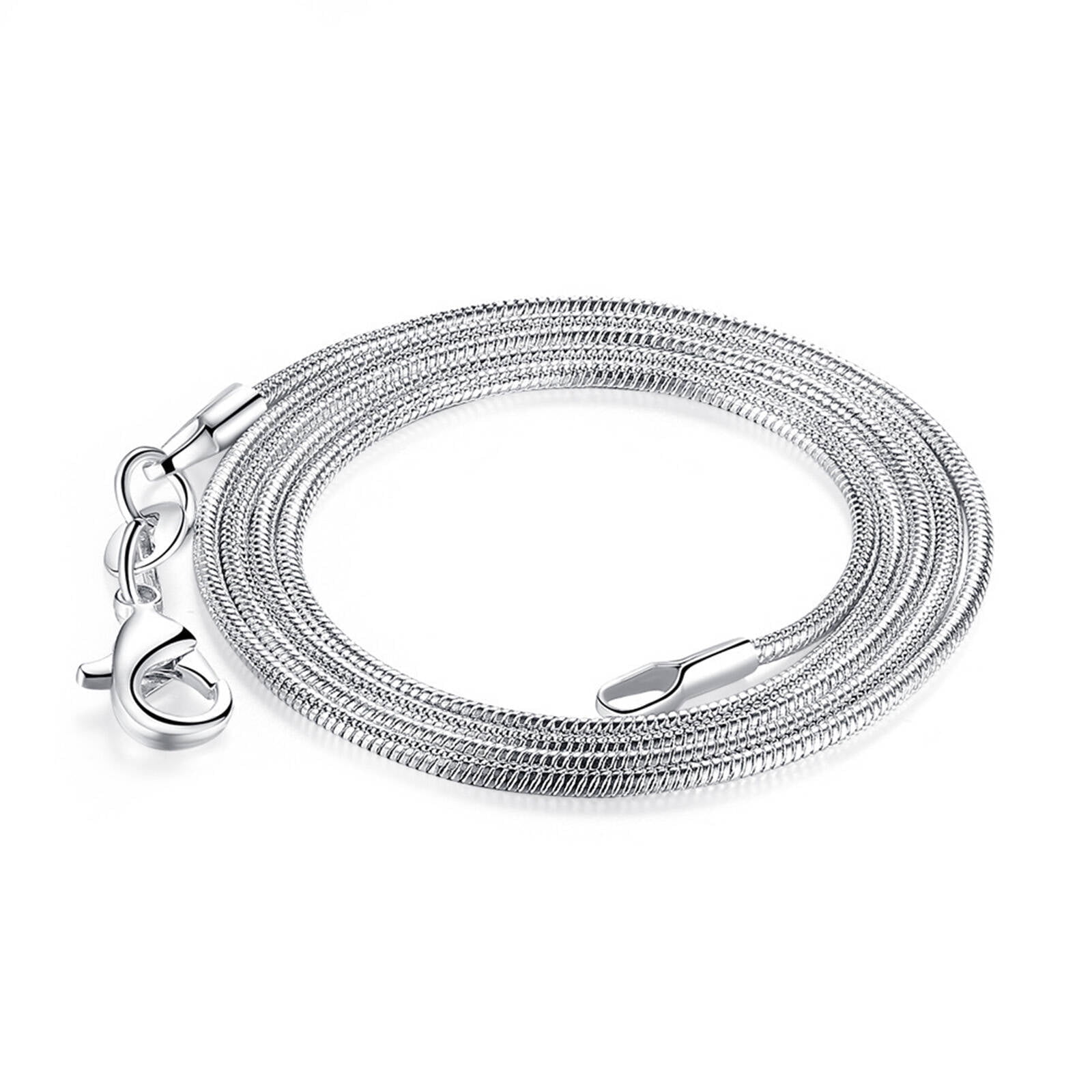 Pendentif Ours En Coquillage Avec Chaîne Serpent 1 Mm - Lot De 2 - Neuf Sans Emballage