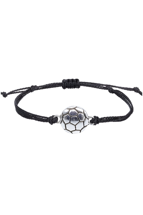 Boys Girls Sports Braided Bracelet Adjustable Length Soccer Baseball Basketball Bracelet Souvenir Gift Football Bracelets