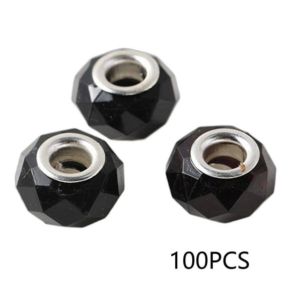 DESIGNICE Bracelet Beads,Color Pop Beads for Bracelets Making, Resin Charm Bracelet Making Kit Beads,Black