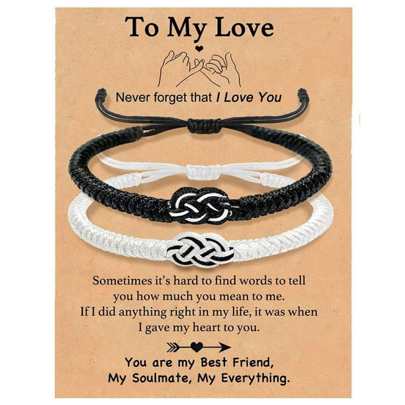 DESIGNICE Bracelet,Handcrafted Love Knot Charm Bracelet,Customizable Couple Bracelets,Multicolor