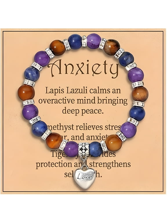Bracelet Self Care for Women, Anxiety Relief Items for Women, Get Well Gift After Surgery, Beaded Bracelet Stretch Jewelry Anxiety Feel Better Inspirational Stress Relief Gifts
