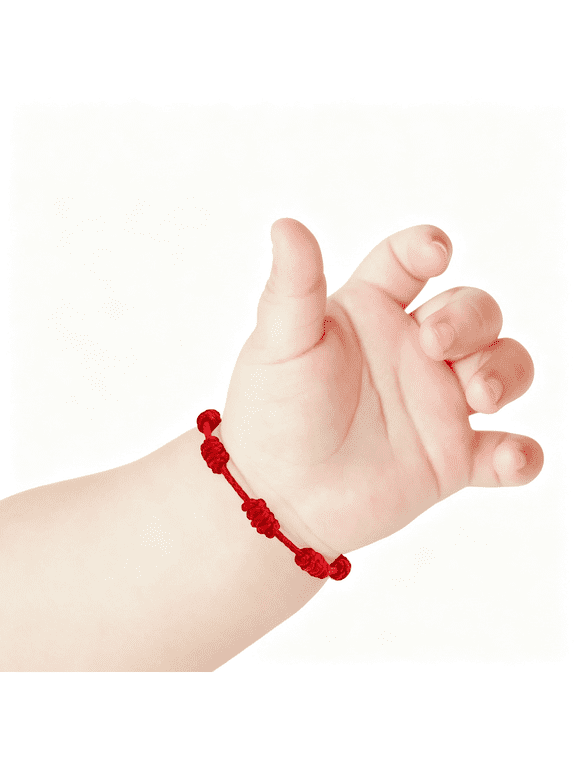 Bracelet for Baby Amulet Adjustable Bracelet for Baby(Red Bracelet for Baby 7 Knots)
