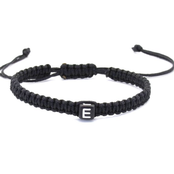 DESIGNICE Bracelets for Women Stylish Acrylic Bracelet with Woven Design Jewelry for Women Handcrafted Bracelet with Letter Beads Bracelets for Teen Girls Single E
