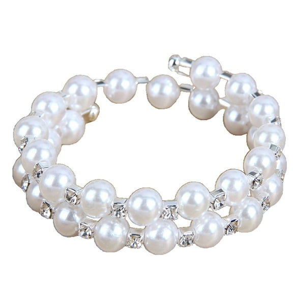 DESIGNICE Bracelets for Women Simple Elegant Pearl Bracelet Jewelry for Women Elastic Bangle Bracelets for Teen Girls