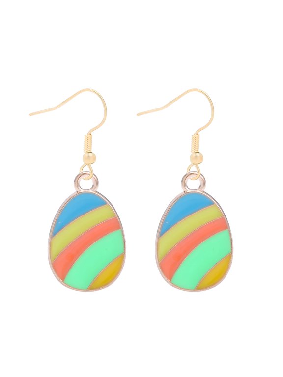 Bunny Earrings Egg Easter Earrings for Women Alloy Animal Bunny Egg Rabbit Holiday Dangle Drop Easter Jewelry Gifts