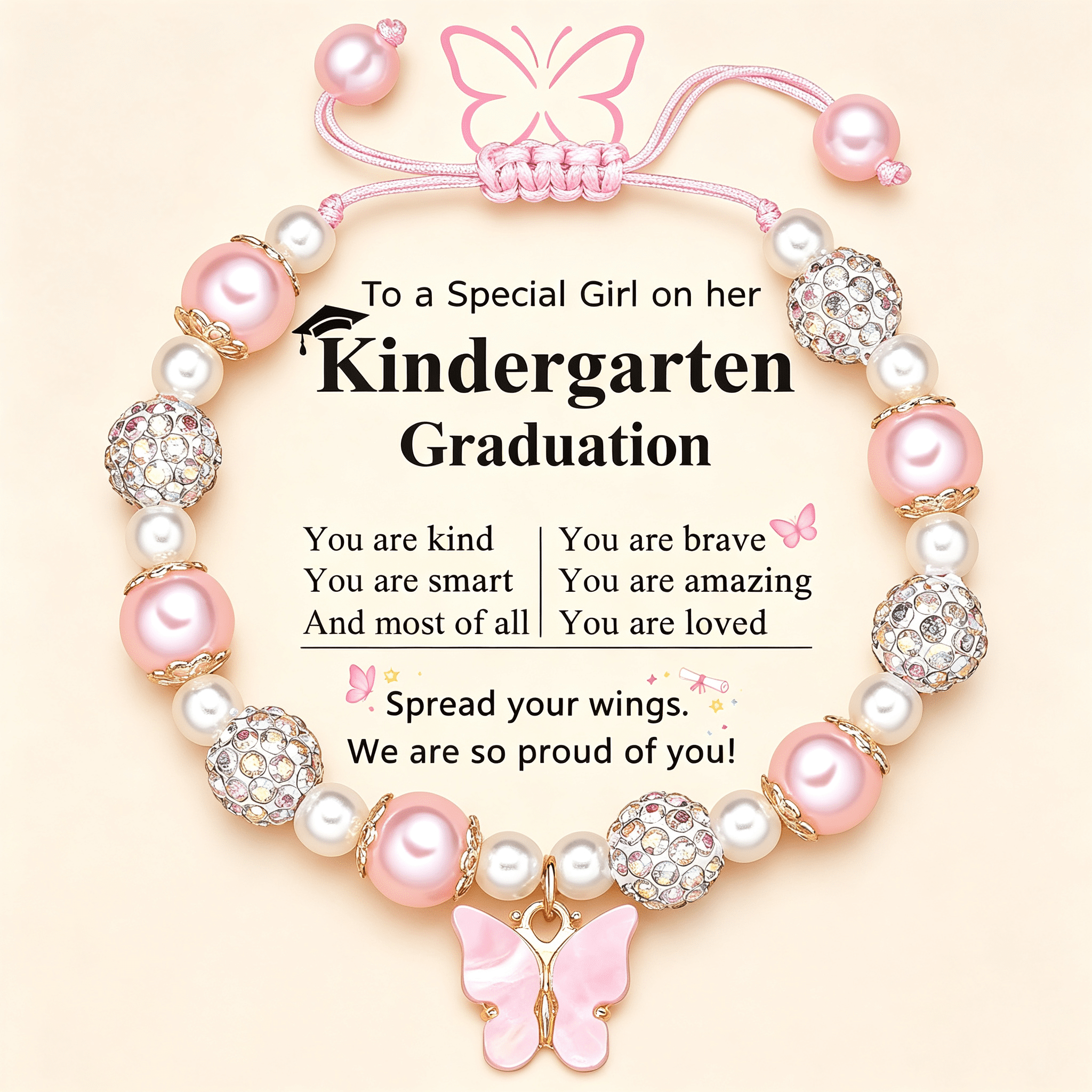 DESIGNICE Butterfly Bracelet Preschool Kindergarten Graduation Gifts ...