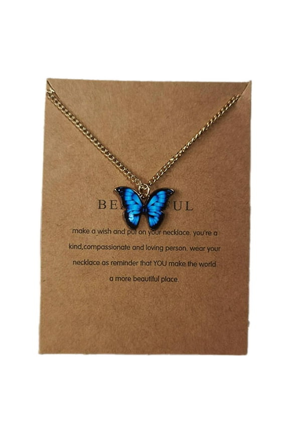 Butterfly Necklace,Bohemian Butterfly Necklaces for Women,Minimalist Pendant Necklace for Women,Elegant Necklaces for Women