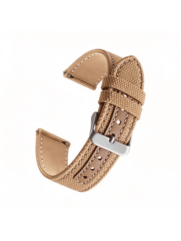 Canvas Watch Strap Fabric Watch Bands for Men Quick Release Nylon Canvas Military Watch Band with Silver Buckle,20Mm22Mm Military Watch Band Silver Buckle Sailcloth Watch Strap