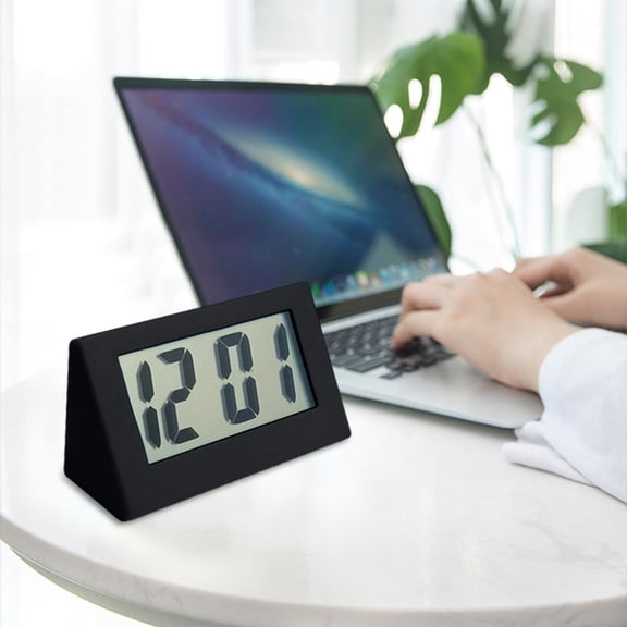 DESIGNICE Car Alarm Clock, Mini Clock, Electronic Clock, Bedside Clock, Promotional Gift Clock, Cute Student Clock, Small Triangles Clock