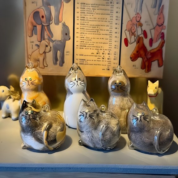 DESIGNICE Cat Hair Keychain Transparent Pet Fur Memorial Pendant,Cat Fur Memory Charm for Cat & Dog Lovers,Personalized Keepsake Gift