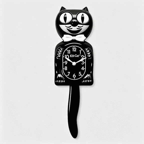 DESIGNICE Cat Wall Clock Fun Quartz Timepiece for Home Decor,Precise Timekeeping,Requires 2 Aa Batteries