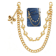 DESIGNICE Chain Belts for Women Men Fashion Pocket Wallet Chains Pants Chain Y2K Grunge Accessories Halloween Christmas Jewelry Jean Chains Goth Accessories Gold Chain Belt