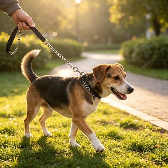 DESIGNICE Chain Leash for Small Dogs, Heavy Duty Metal Dog Lead Durable Strong Chew Proof Puppy Leashes for Small Medium Large Breed Pet Dogs, 2.0Mm * 4Ft Black Handle