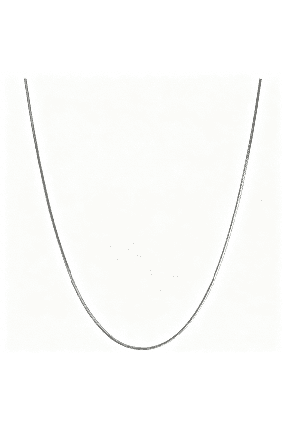Chain Necklace Sterling Silver Square Snake 24In Sterling Silver Necklace for Men