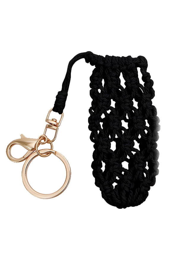 Chapstick Holder Key Chain,Multi-Purpose Keychain Chapstick Holder,5-Layer Electroplated Enamel Lip Balm Holder,Black