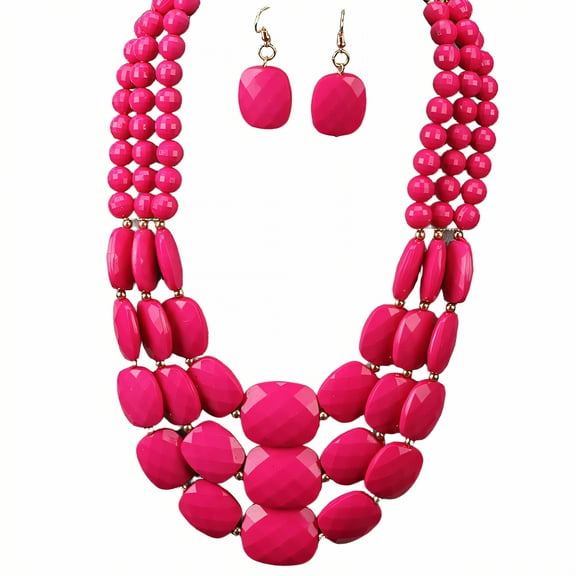 DESIGNICE Charm Necklace,Flexible Chain Pendant Necklace for Women,Breezy Look Mom Necklace for Women,Red